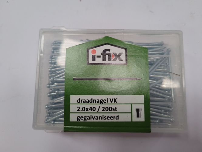 Draadnagel  I-fix  2.0 x40  VK 200 stuks